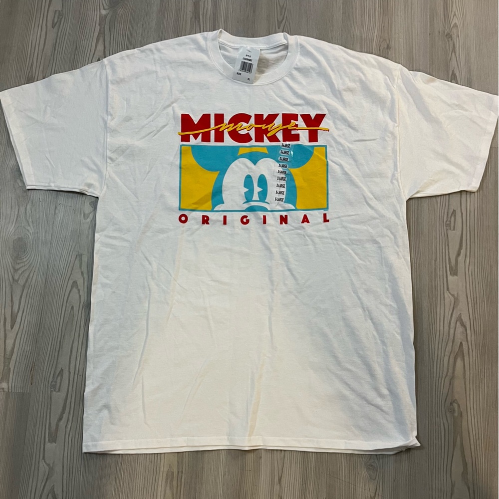 Original White T-Shirt Disney Mickey Mouse xl